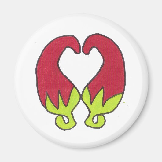 Chili Pepper Liebe Magnet (Vorne)