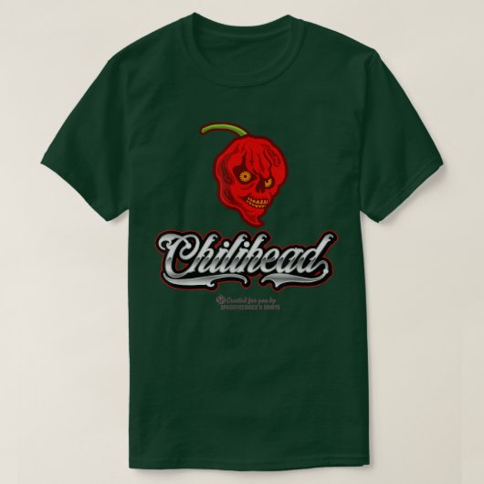 Chili Pepper Merch Design Chilihead Grinning Chili T-Shirt (Design vorne)