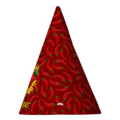 Chili Pepper mit Flamme-Party-Hut Partyhütchen (Rechts)