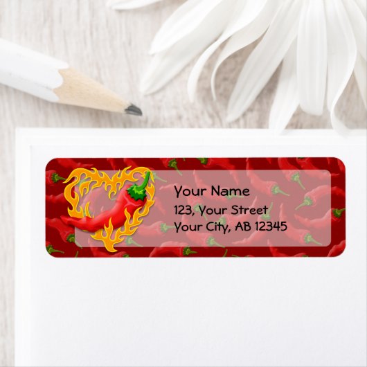 Chili Pepper mit Flammenherz (Insitu)