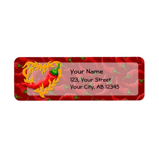 Chili Pepper mit Flammenherz (Vorne)