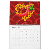 Chili Pepper mit Flammenherz Kalender (Feb 2027)