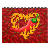 Chili Pepper mit Flammenherz Kalender