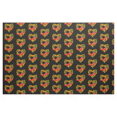 Chili Pepper mit Flammenherz Stoff (Fat Quarter (45,7 x 55,9 cm))