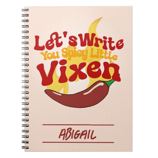 Chili Pepper Motivierend Notebook Notizblock (Vorderseite)