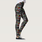 Chili Pepper Names Pattern Leggings (Rechts)