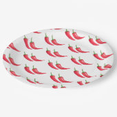 Chili Pepper Pappteller (Schrägansicht)