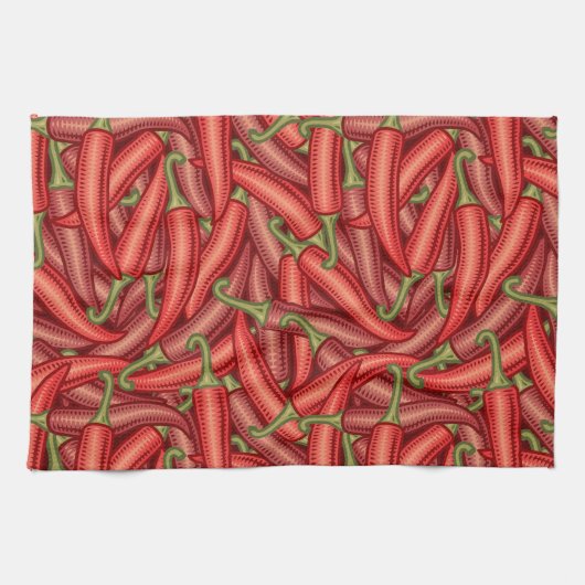 Chili Pepper Pattern Geschirrtuch (Horizontal)