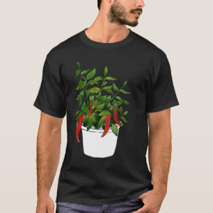 Chili Pepper Pflanze Paprikaschoten Chili Roter Fr T-Shirt