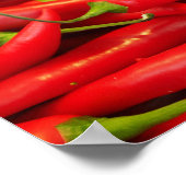 Chili Pepper Red Hot Poster (Ecke)