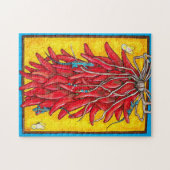 Chili Pepper Ristra Lizard Puzzle im Südwesten des (Horizontal)
