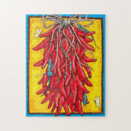Chili Pepper Ristra Lizard Puzzle im Südwesten des