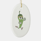 Chili Pepper Runner Keramik Ornament (Rechts)