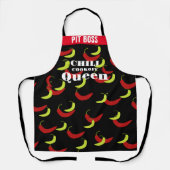 Chili Pepper Schürze, Chili Cook Off Queen Womens Schürze (Vorderseite)