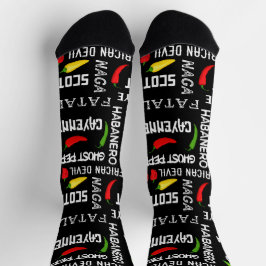 Chili Pepper Spicy Food Jamaikanisches Kochen Socken