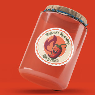 Chili Pepper Spicy Salsa Klassischer Rundaufkleber Runder Aufkleber
