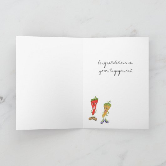 Chili Pepper Verlobung Card Karte (Innenseite)