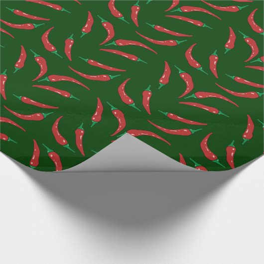 Chili Pepper ~ Wärmemuster Geschenkpapier (Ecke)