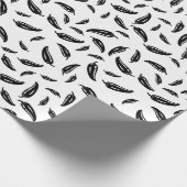 Chili Pepper Wrapping Paper Black and White Custom Geschenkpapier (Ecke)