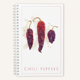 CHILI PEPPERS 5,5x8,5 Spiralblock + Text Notizblock