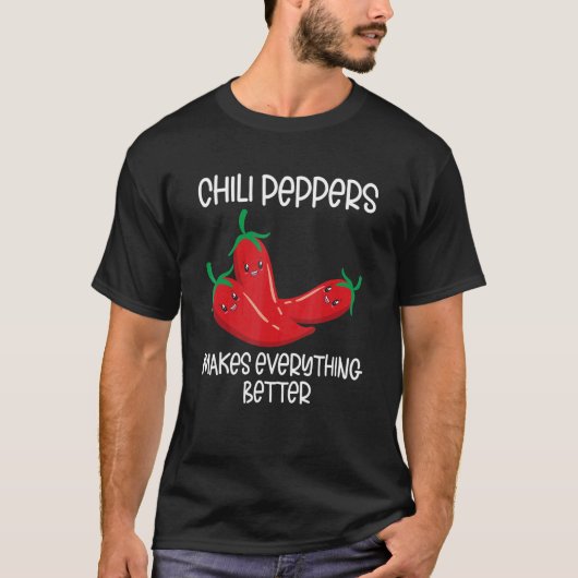 Chili Peppers Red Hot Spicy Pepper Eat Mexican Foo T-Shirt (Vorderseite)