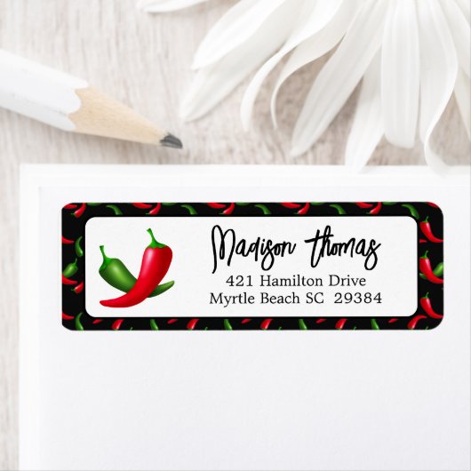 Chili Peppers Return Address Label (Insitu)
