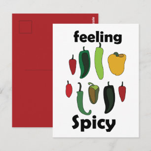 Chili-Pfeffer-Fühlt-Sich-Heiß-Fiesta-Party Postkarte