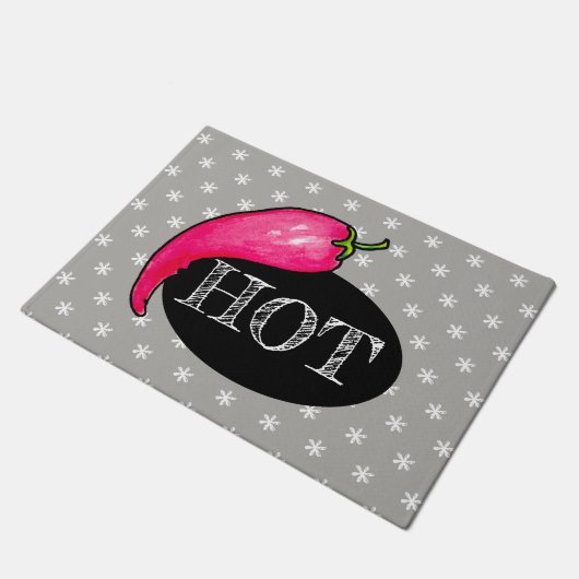 Chili Pfeffer Fußmatte (Schrägansicht)