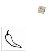 Chili Pfeffer Gemüsekochen Rustikale Linocut Gummistempel (Stempel)