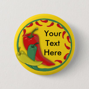 Chili-Pfeffer-Gruppen-Kreis-Rahmen Button