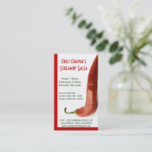 Chili-Pfeffer-heißer roter PfefferSalsa Visitenkarte (Stehend Vorderseite)