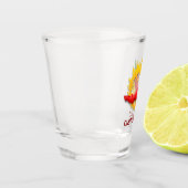 Chili-Pfeffer mit Flamme Schnapsglas (Links)