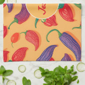 Chili Pfeffer Pastel Farbiges Personalisiertes Mus Geschirrtuch (Gefaltet)