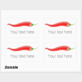 Chili Pfeffer Rechteckiger Aufkleber (Blatt)