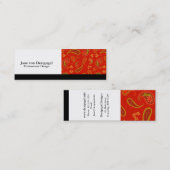 Chili-Pfeffer-rotes und Limones grünes Mini Visitenkarte (Vorne/Hinten)