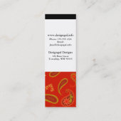 Chili-Pfeffer-rotes und Limones grünes Mini Visitenkarte (Rückseite)