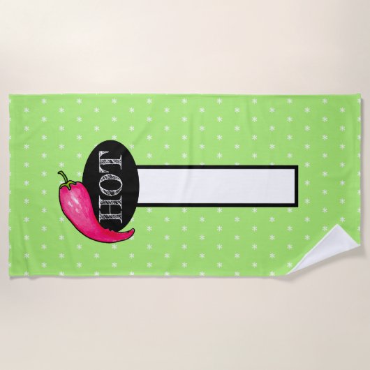 Chili Pfeffer Strandtuch (Vorderseite)