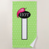 Chili Pfeffer Strandtuch (Vorderseite)