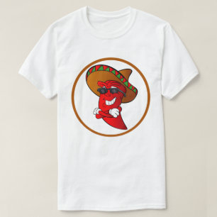 Chili-Pfeffer-T - Shirt-Hot-Paprikaschoten-Logo T-Shirt