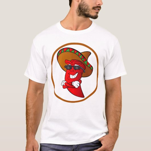 Chili-Pfeffer-T - Shirt-Hot-Paprikaschoten-Logo T-Shirt (Vorderseite)