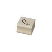 Chili Pfeffergartenpflanze Linoschnitt Gummistempel (Stempel)