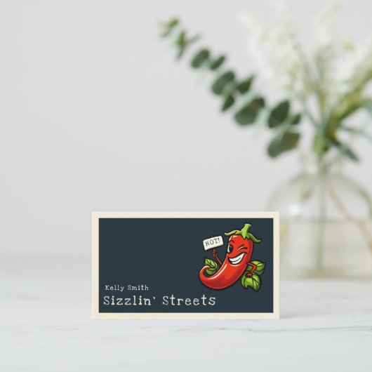 Chili Pfefferkartografie Visitenkarte (Stehend Vorderseite)