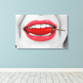 Chili Pfefferlippen Leinwanddruck (Insitu (Holzboden))