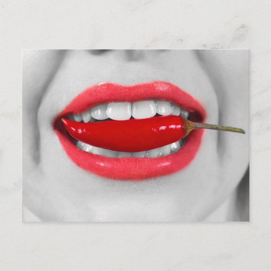 Chili Pfefferlippen Postkarte (Vorderseite)
