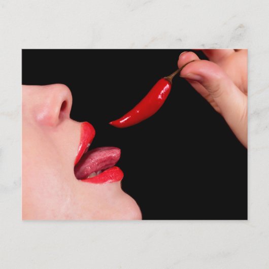 Chili Pfefferlippen Postkarte (Vorderseite)