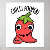 Chili Poooper Funny Pepper Puff Poster (Vorne)