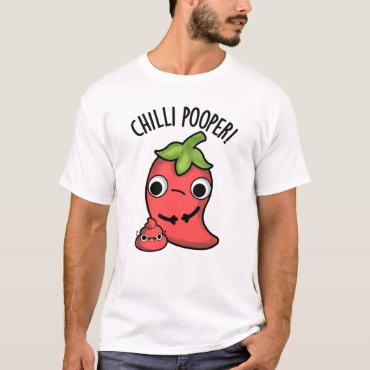 Chili Poooper Funny Pepper Puff T-Shirt (Vorderseite)
