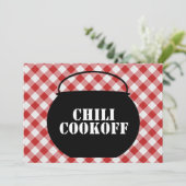 Chili Pot Silo, Rot und Weiß Kekse Einladung (Stehend Vorderseite)