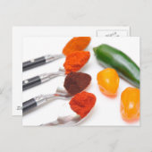 Chili Pulver Postkarte (Vorne/Hinten)