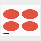 Chili Red Oval Sticker (Blatt)